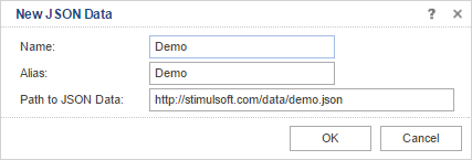 URL to JSON Data Source in Reports.Java