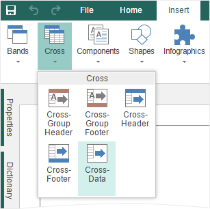 Cross Band in Reports.JS