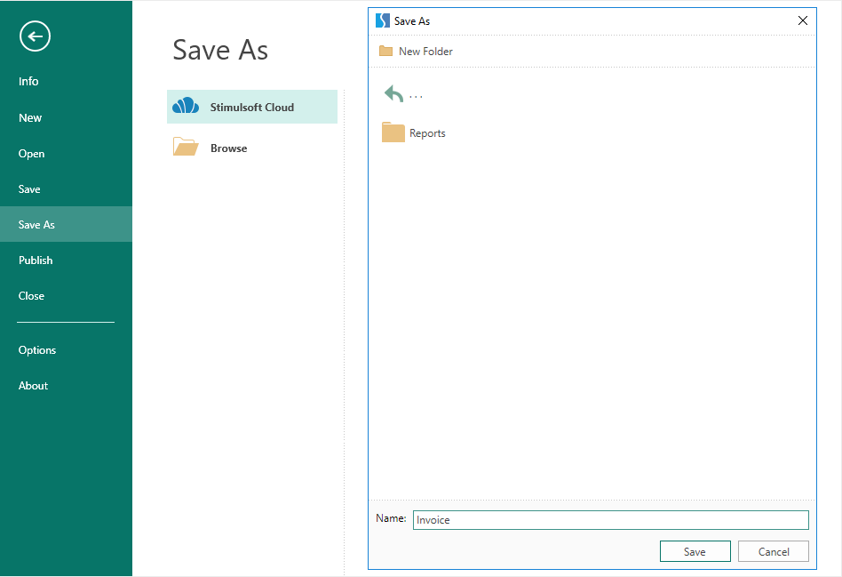 Storing Reports in Stimulsoft Cloud