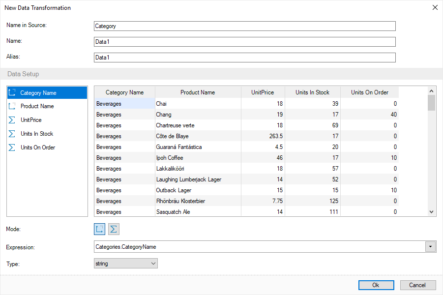 The new Data Transformation tool