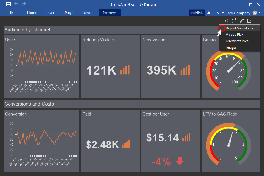 Report snapshots