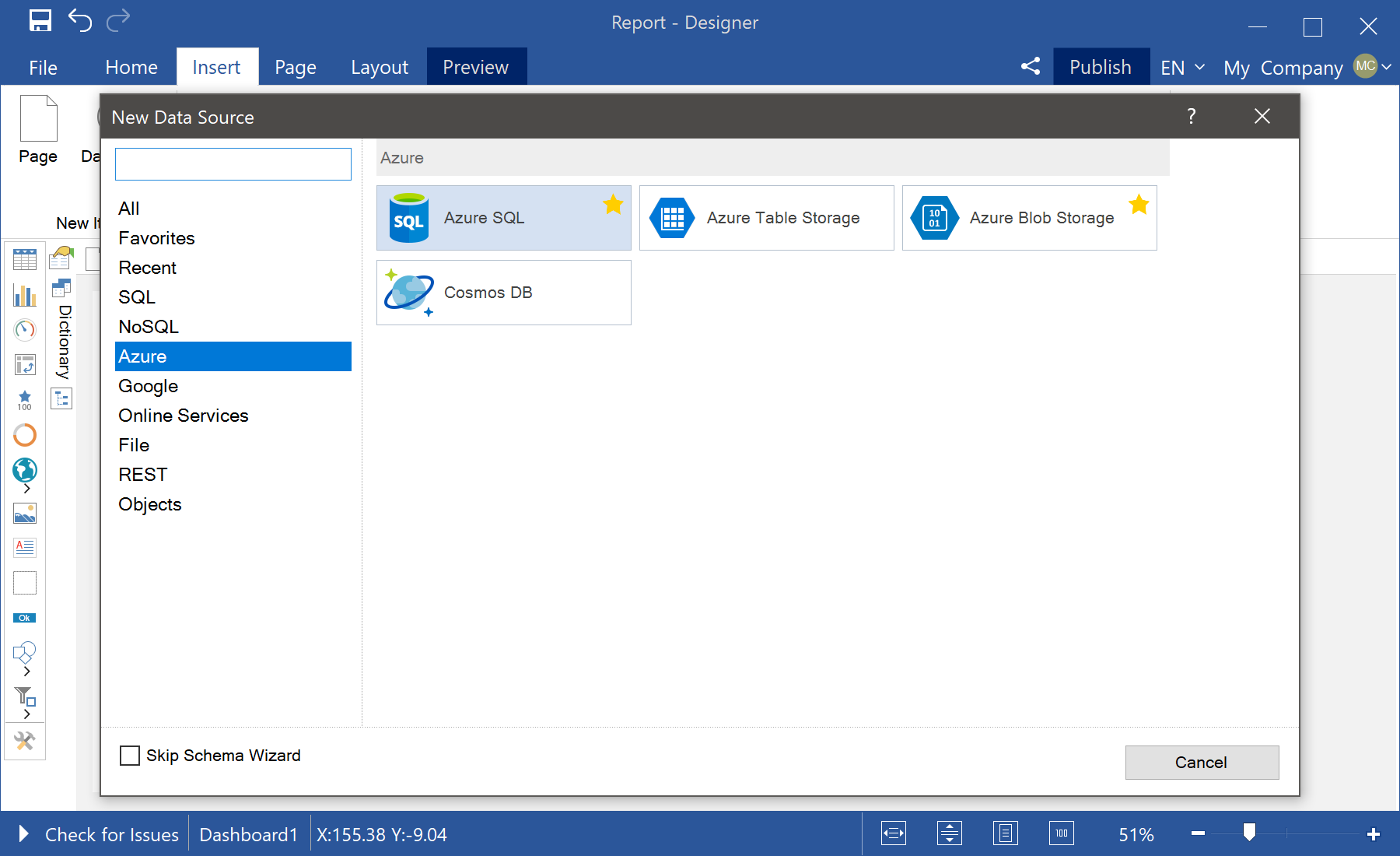 New data adapters - Azure SQL and Azure Blob Storage