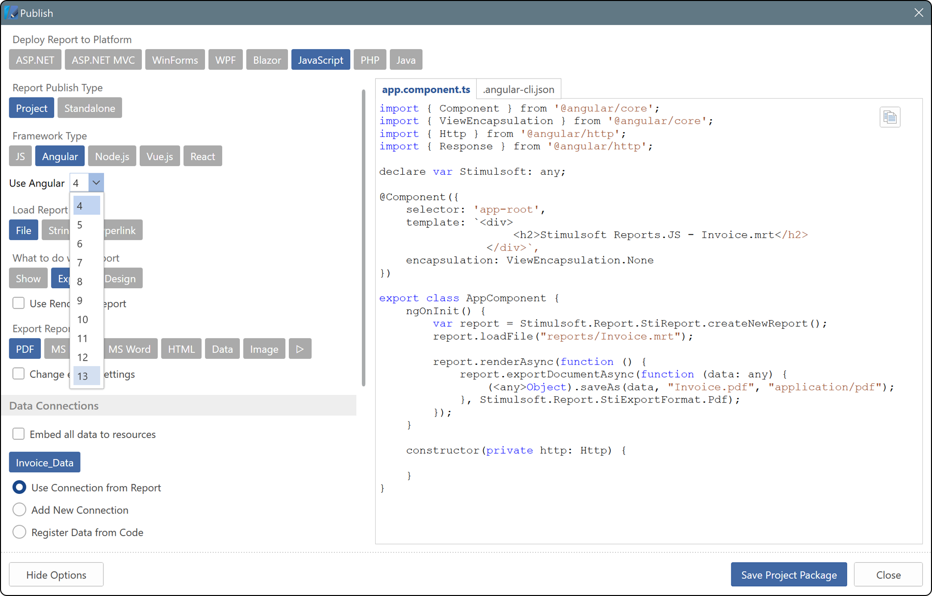 Publish and Angular