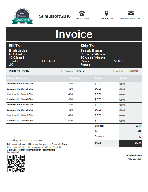 Invoice Black