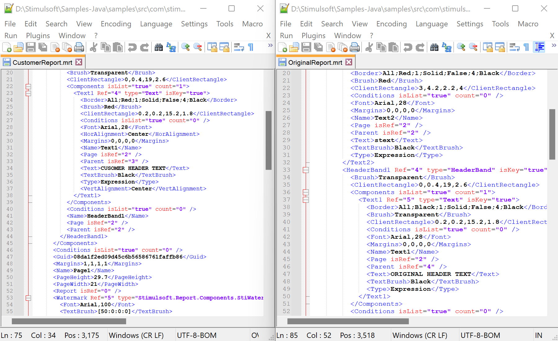 Copying Components Between Reports