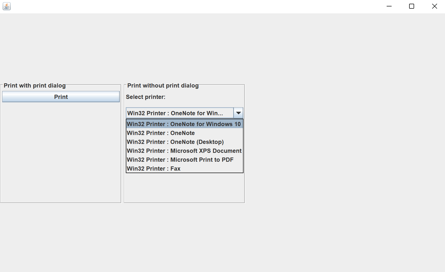 Printing the Report Template from Code