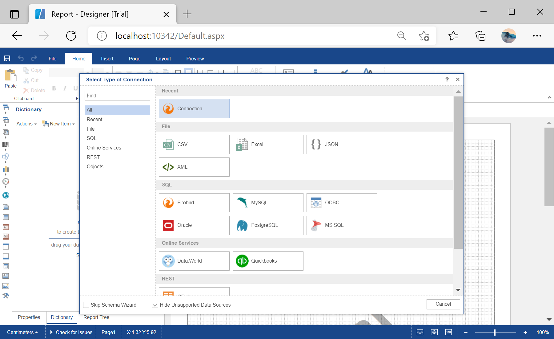 Connecting to Databases