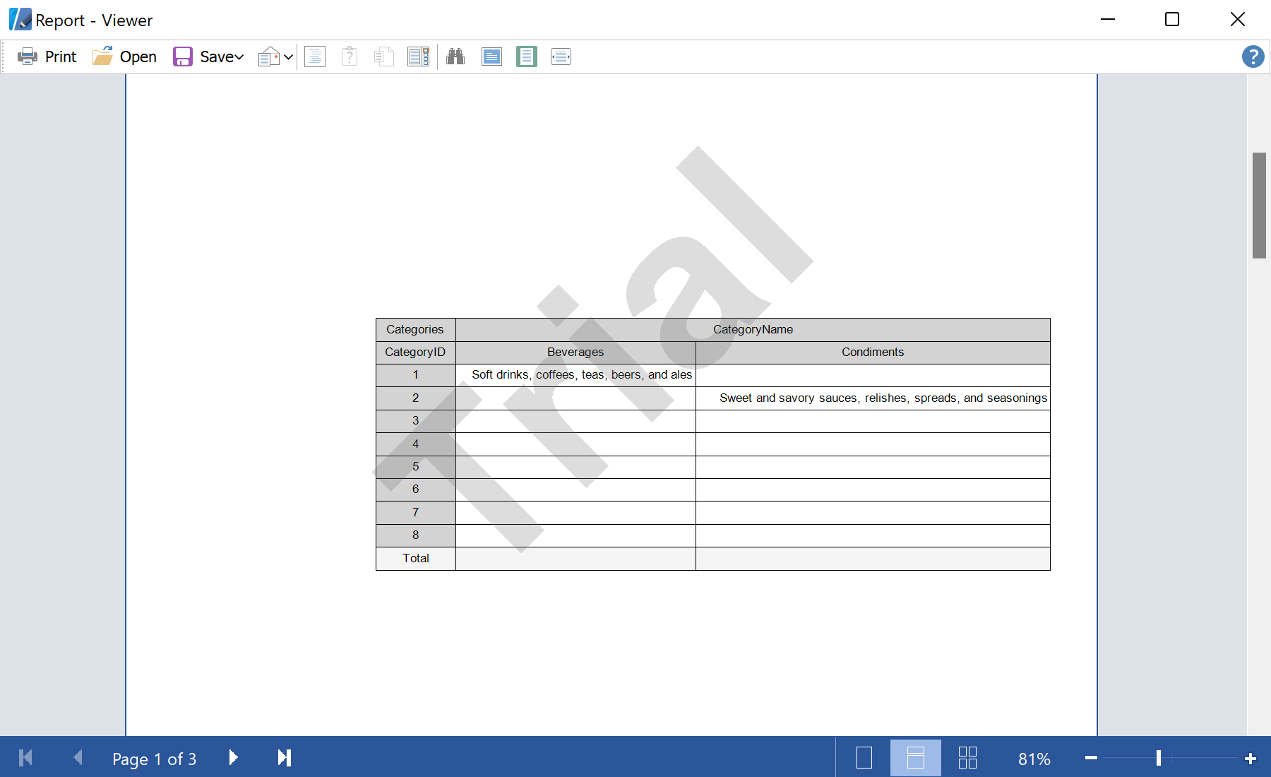 Creating Report with Cross-Tab at Runtime