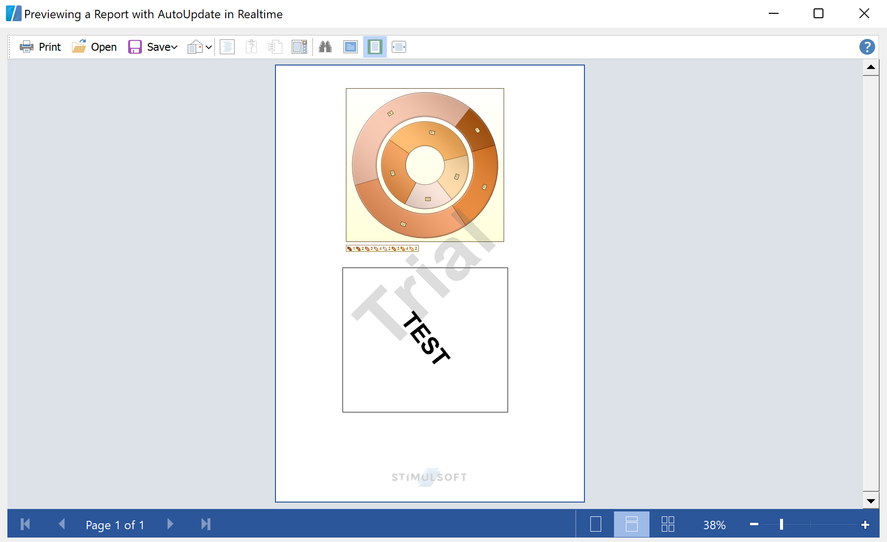 Previewing a Report with AutoUpdate in Realtime
