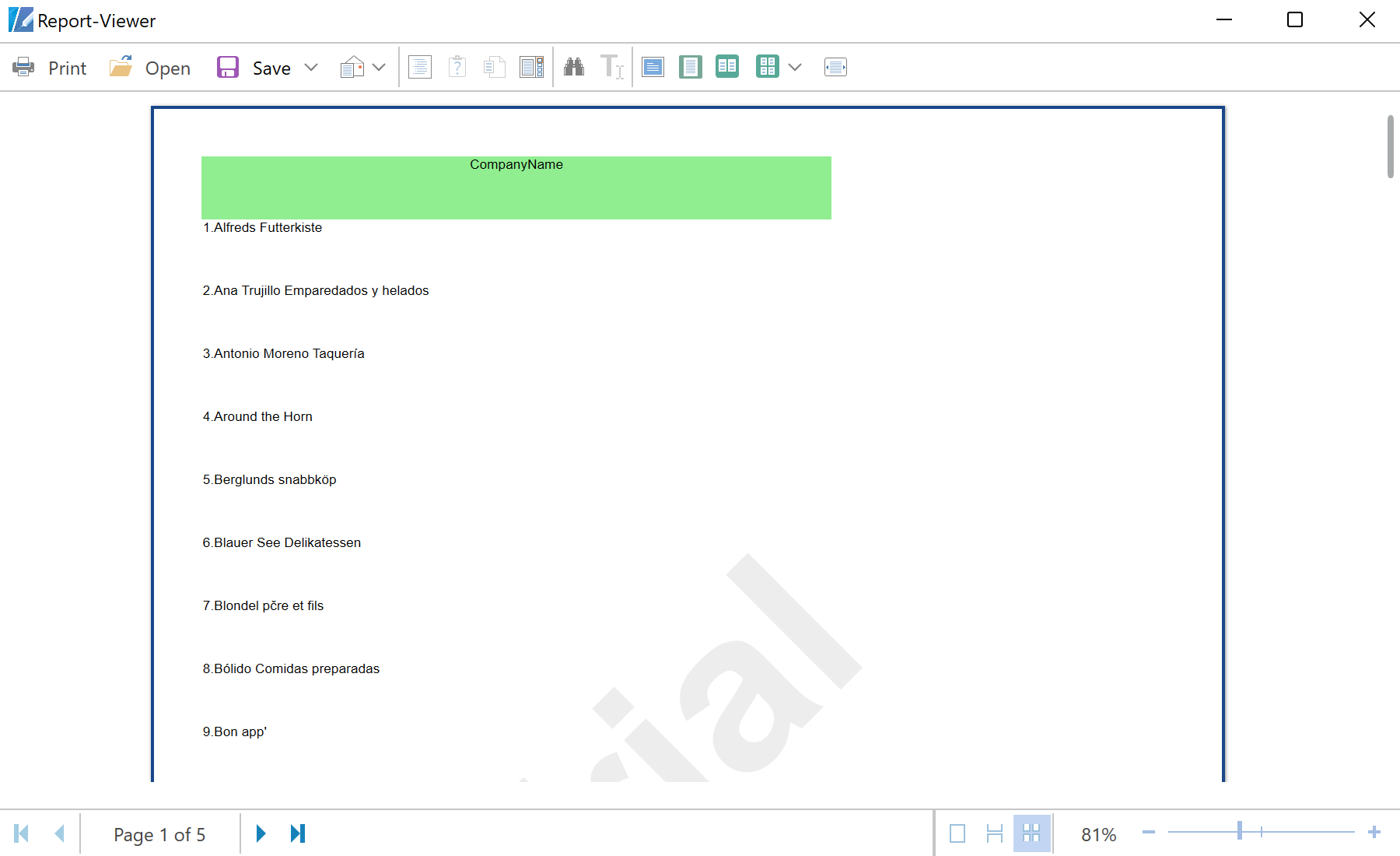 Creating Report at Runtime