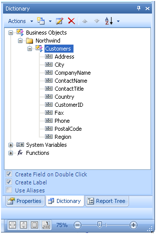 Design new report using Business Objects